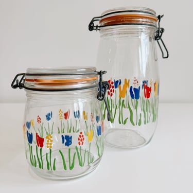 Pair of Vintage Arc Canisters