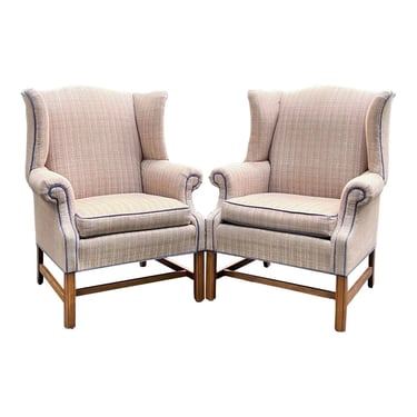 Ethan Allen Traditional Classics Wingback Chairs - a Pair 