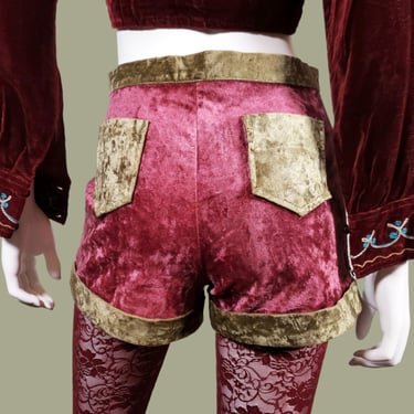 Crushed velvet 60s shorts vintage mod gogo hot | Bite My Britches 