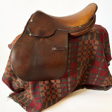 2000s Vintage Hermes Paris Equestrian Leather Horse Saddle 
