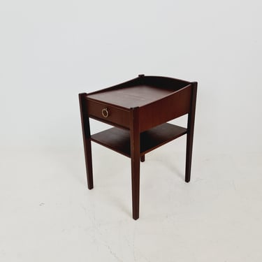 Midcentury Swedish mahogany nightstand / bedside table, 1960s 