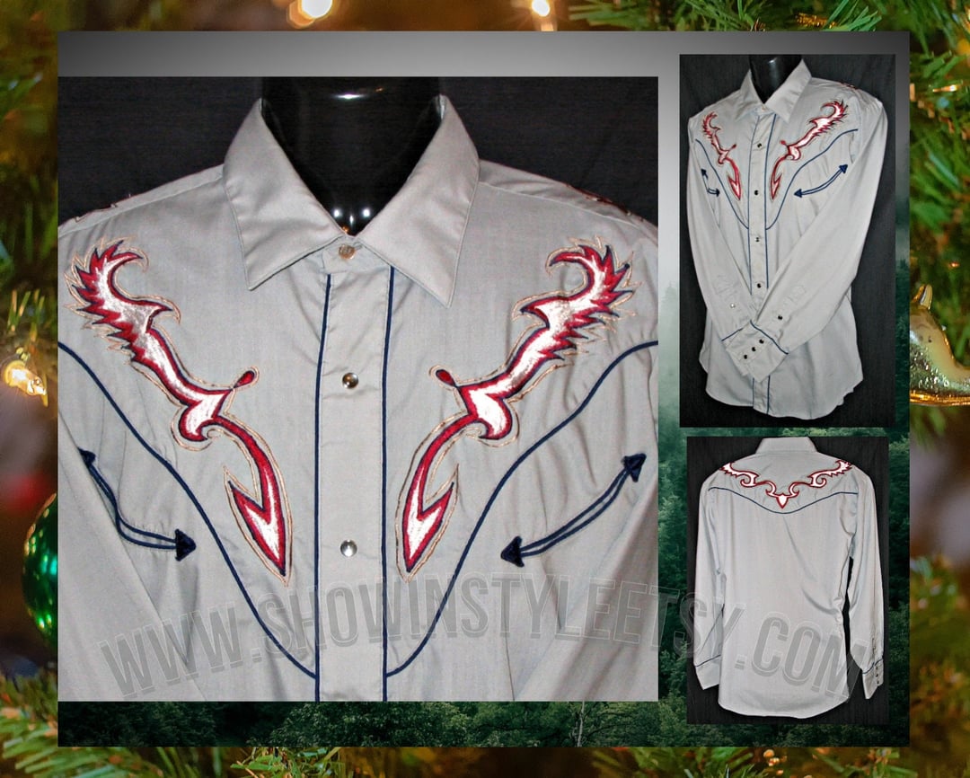 トップス vintage western shirt lg3x