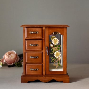 Vintage Mini Wardrobe Jewelry Box Home Decor Jewelry Storage Box 