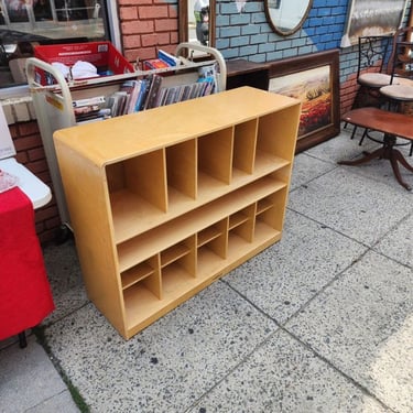 Cubby Storage Cabinet by Lakeshore. LP RECORD STORAGE CABINET. Birch wood. 46x15x36