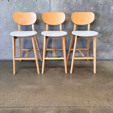 Set of Three Allermuir Bar Stool In Light Wood