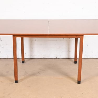 Edward Wormley for Dunbar Mid-Century Modern Walnut Flip Top Dining or Game Table, Newly Refinished