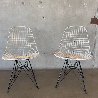 Pair of Eames Wire Chairs Herman Miller