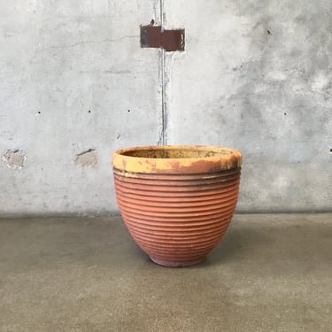 Ringed Terra Cotta Planter