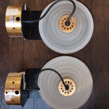Pair 2 Vintage STILNOVO ZIGGURAT Wall SCONCE Lamp Light 9