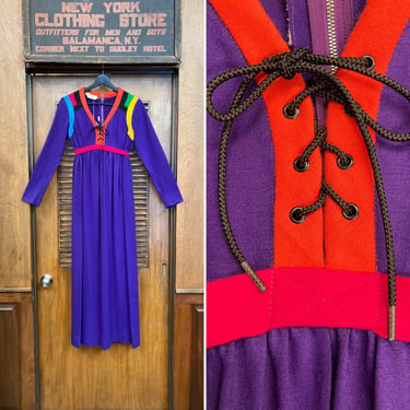 Vintage 1960’s “Lillie Rubin” Mod Maxi Color Block Glam Designer Dress, Vintage Designer, Maxi Dress, Lillie Rubin, Mod, Glam, Color Block 