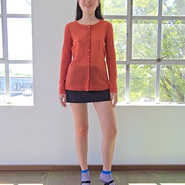 Lilith Burnt Orange Mesh Top