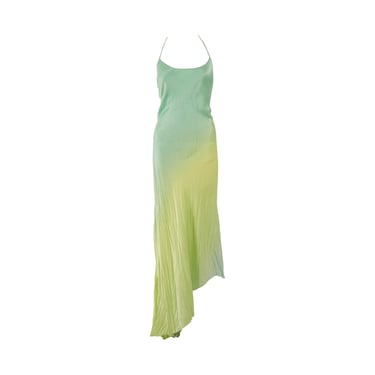 Roberto Cavalli Green Tie Dye Print Gown