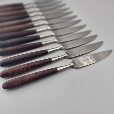 One Vintage 1960s Lauffer Rosewood Flatware KNIFE Scandinavian Danish Modern Mid-Century 