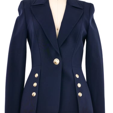 Escada Navy Neoprene Blazer