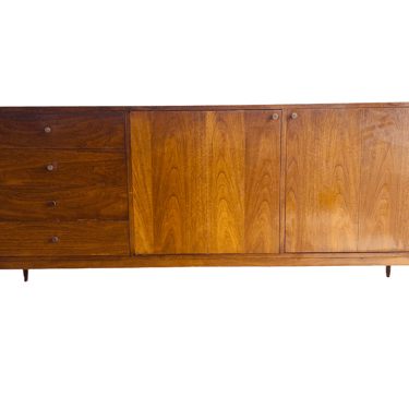 Mid-Century Modern Walnut Triple Dresser in Style Paul McCobb 