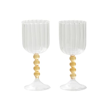 Pair of Tall Stemmed Chalices 