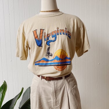 Vintage Virginia Single StitchTee | Size SM M 