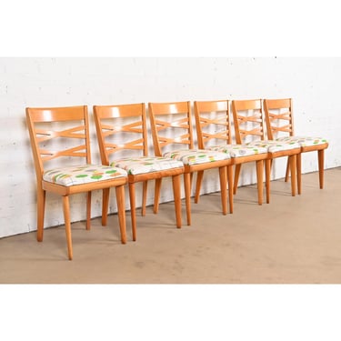 Heywood Wakefield Mid-Century Modern Solid Maple Dining Chairs, Set of Six