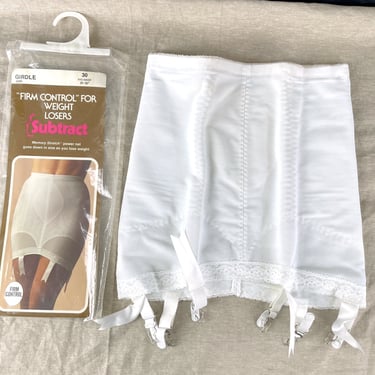 Subtract girdle #2500 "firm control" for weight losers - size 30 - 1970s vintage 