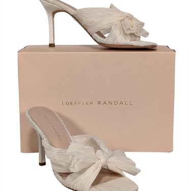 Loeffler Randall - Ivory Tulle Bow Detail Mule Pumps Sz 8