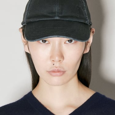 Saint Laurent Women Cassandre Denim Baseball Cap