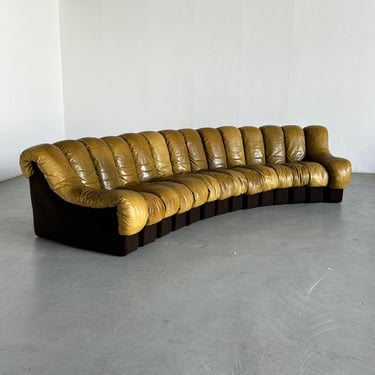 De Sede DS-600 ''Non Stop'' Sectional Sofa by Ueli Berger, Eleanora Peduzzi-Riva & Hans Ulrich, 1970s Early Model, Set of 14 