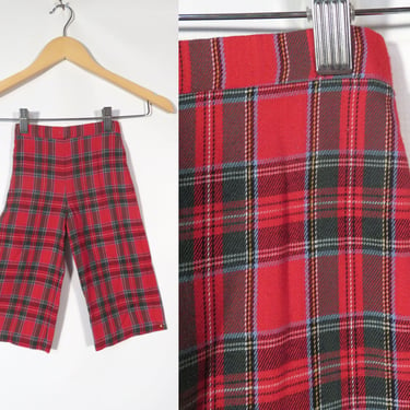 Vintage 80s Kids Plaid Wide Leg Pants Made In USA Size 2T 