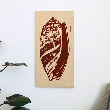 Vintage Marüshka Seashell Screen Print Wall Hanging 