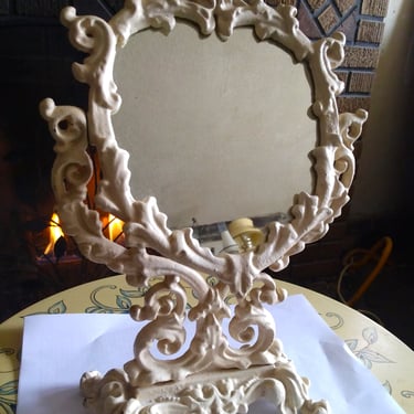 VINTAGE Iron Scroll Mirror  Victorian Mirror, Home Decor 