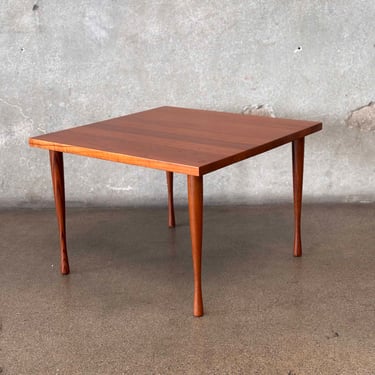 60's MCM Solid Teak Side Table, Made In Denmark