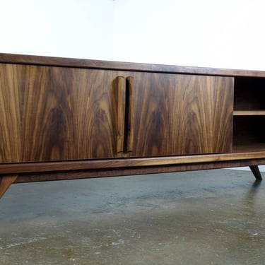 The " Lemonade" a mid century modern TV stand, TV console, credenza, record player console 