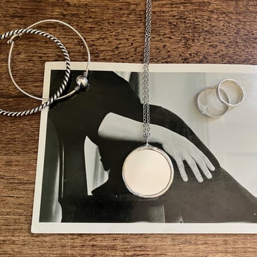 1 1/4" Hexenspiegel Mirror Necklace | Mirror Necklace | Mirror Pendant | Glass Jewelry | Glass Pendant | Hexenspiegel Necklace 