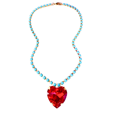 The Pink Reef Heart of the Ocean necklace in Ruby