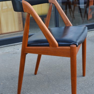 Teak Kai Kristiansen Model 31 Desk or Occasional Chair in Black