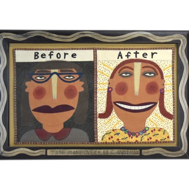 Chris Roberts Antieau “The Makeover” Before After Original Artwork 
