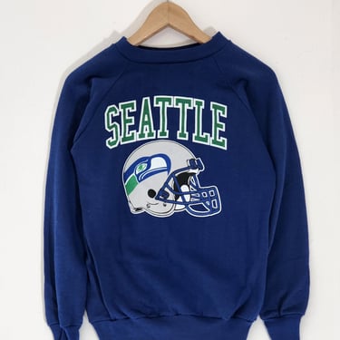 Vintage 1980s NFL Seattle Seahawks Helmet Crewneck Sz. S