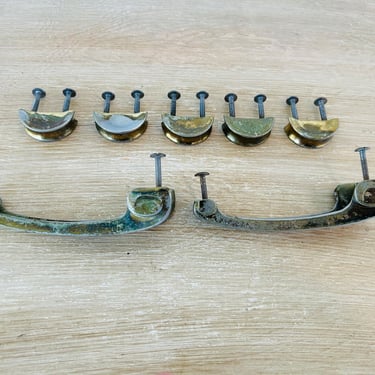 Vintage Metal Drawer Pulls by Keeler Brass Company - Set of 7 