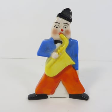 Vintage Goebel Jazz Man Card Holder Salt Shaker 