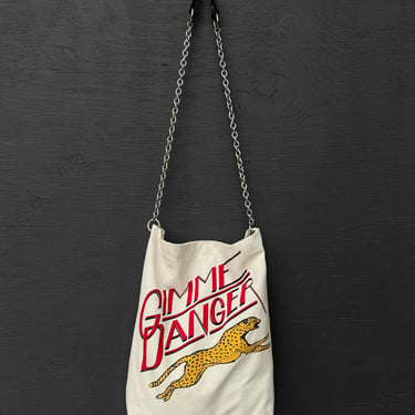 Gimme Danger Cheetah Canvas Chain Bag