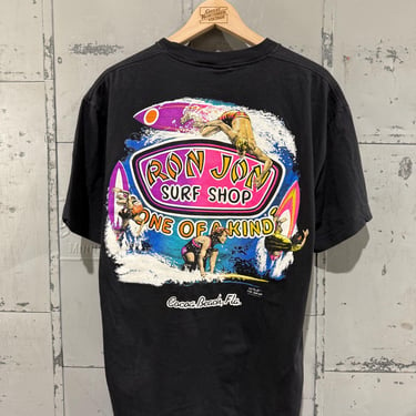 Vintage Ron Jon Surf shop tshirt Brand Graphic Tee Back Print 