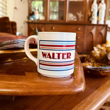 Vintage Mt Clemens Pottery Retro WALTER Coffee Mug 