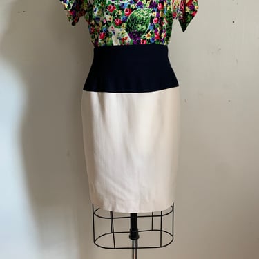 1980s Laurèl Wool Pencil Skirt 
