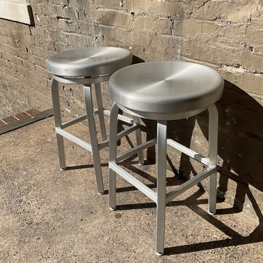 Pair of Aluminum Stools