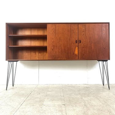 Mid century teak highboard by Oswald Vermaercke, 1950s - vintage highboard - teak wooden cabinet - belgian design 