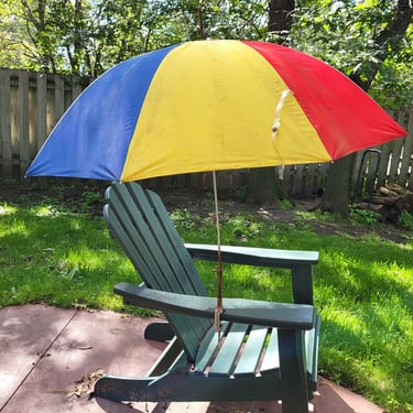Groovy Rainbow Fabric Beach Chair Umbrella 