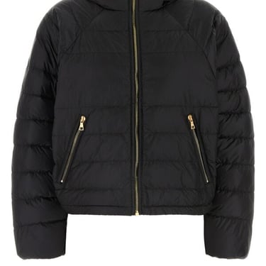 Palm Angels Woman Black Nylon Down Jacket