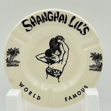 Mid Century Shanghai Lil's Chicago Tiki Ashtray by Royal China Inc -Made in the USA by LeChalet