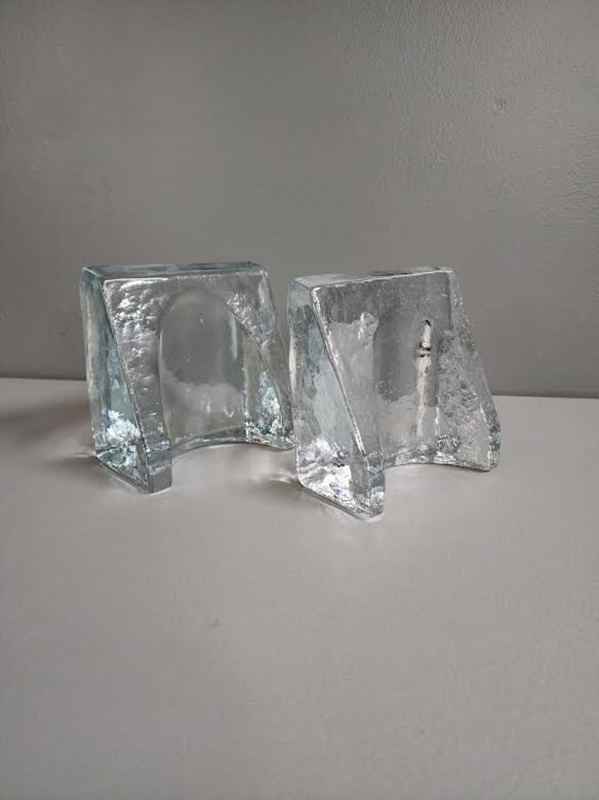 Blenko Glass Bookends Retro Revival Shop Fort Worth, TX