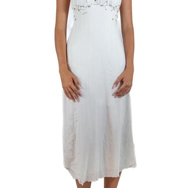 Morphew Atelier White Silk Jersey Punk Rock Dress 