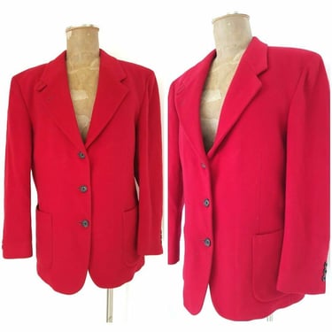 L.L. Bean Blazer Size Medium Womens Career USA Red Business Suit Coat